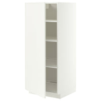 METOD high cabinet with shelves, white/Aspudden matt white, 60x60x140 cm