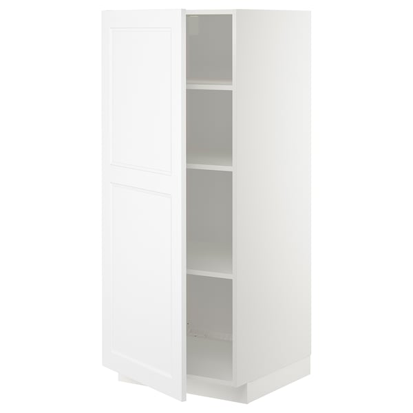 METOD high cabinet with shelves, white/Axstad matt white, 60x60x140 cm