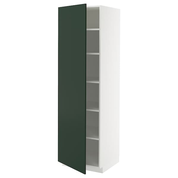 Ikea METOD - High cabinet with shelves, white/Havstorp deep green, 60x60x200 cm