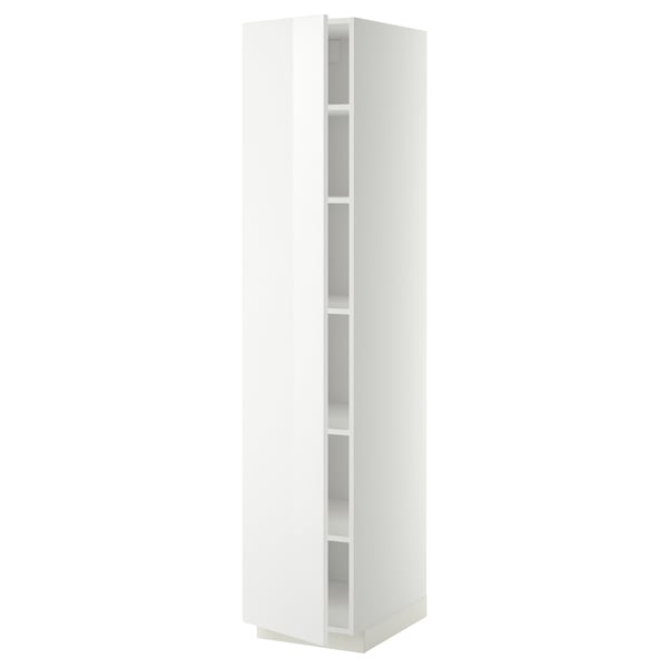 METOD high cabinet with shelves, white/Ringhult white, 40x60x200 cm