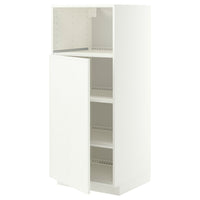 METOD high cabinet f built-in appliances, white/Aspudden matt white, 60x60x140 cm
