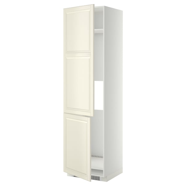 METOD high cab f fridge/freezer w 2 doors, white/Bodbyn off-white, 60x60x220 cm