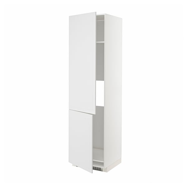 METOD high cab f fridge/freezer w 2 doors, white/Stensund white, 60x60x220 cm