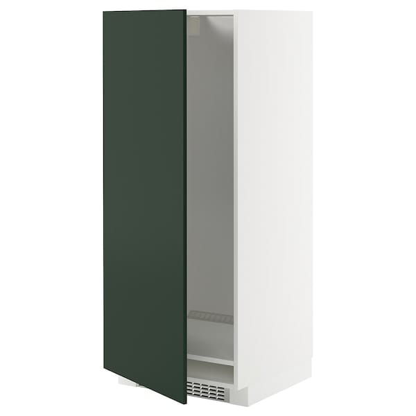 Ikea METOD - High cabinet for fridge/freezer, white/Havstorp deep green, 60x60x140 cm