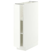 METOD base cabinet with shelves, white/Aspudden matt white, 20x60 cm