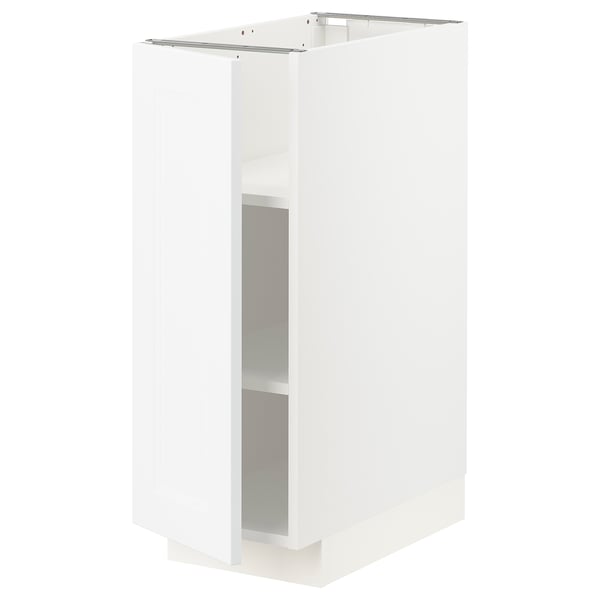 METOD base cabinet with shelves, white/Axstad matt white, 30x60 cm