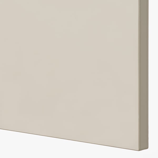METOD base cabinet with shelves, white/Havstorp beige, 30x37 cm