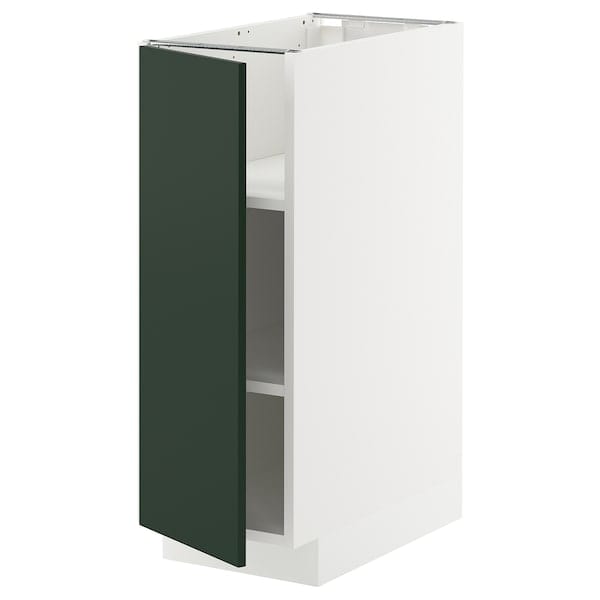 Ikea METOD - Base cabinet with shelves, white/Havstorp deep green, 30x60 cm