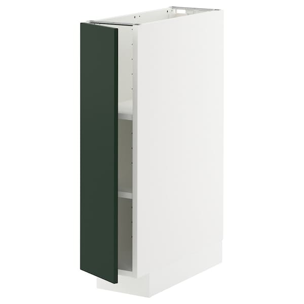 Ikea METOD - Base cabinet with shelves, white/Havstorp deep green, 20x60 cm