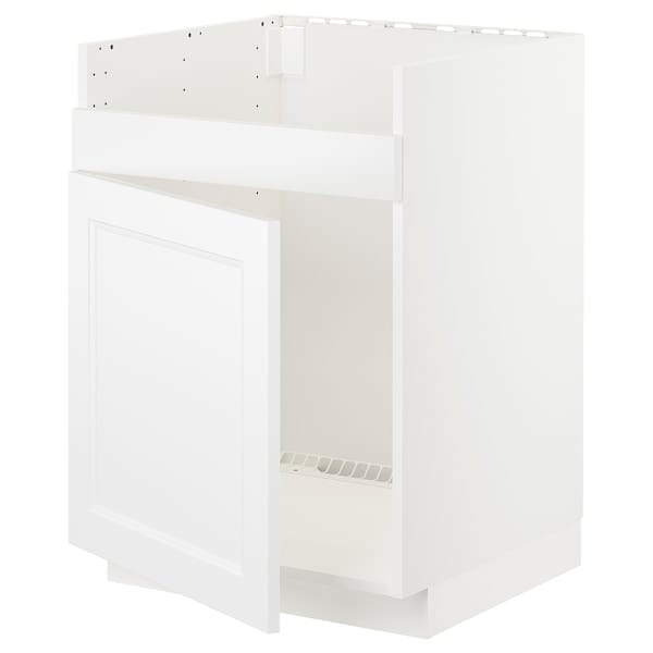 Ikea METOD - Base cab f HAVSEN single bowl sink, white/Axstad matt white, 60x60 cm