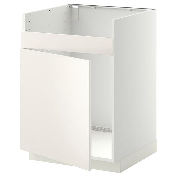 Ikea METOD - Base cab f HAVSEN single bowl sink, white/Veddinge white, 60x60 cm