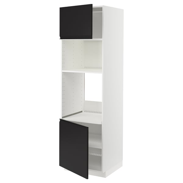 METOD high cabinet f built-in appliances, white/Upplöv matt anthracite, 60x60x200 cm
