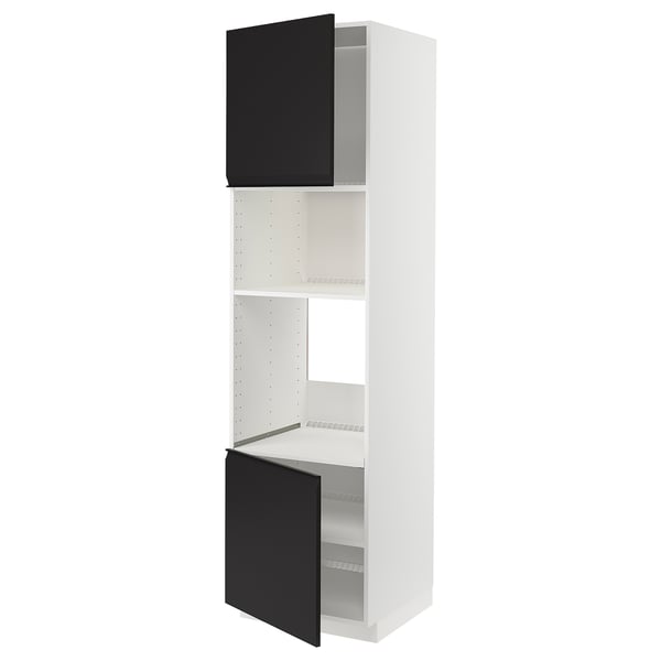 METOD high cabinet f built-in appliances, white/Upplöv matt anthracite, 60x60x220 cm
