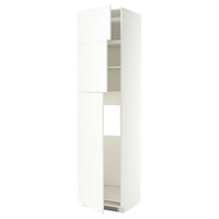 METOD high cab for fridge with 3 doors, white/Aspudden matt white, 60x60x240 cm