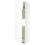 METOD hi cab f fridge or freezer w 2 drs, white/Aspudden matt white, 60x60x220 cm