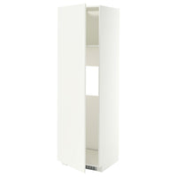 METOD high cab f fridge or freezer w door, white/Aspudden matt white, 60x60x200 cm