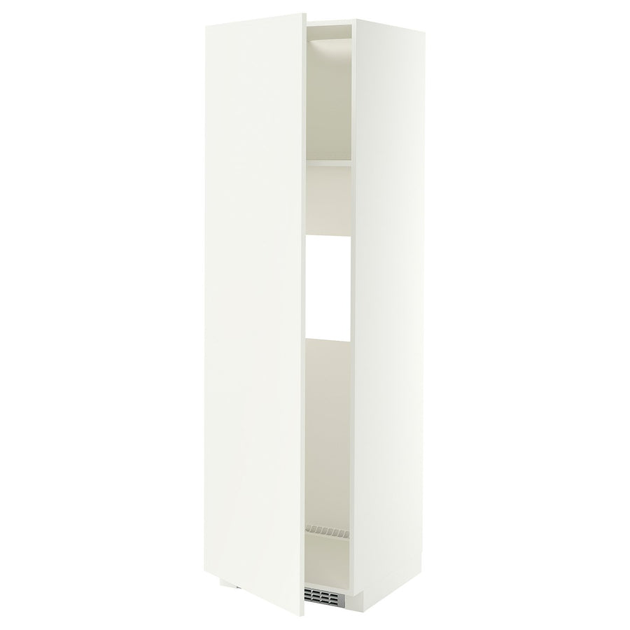METOD high cab f fridge or freezer w door, white/Aspudden matt white, 60x60x200 cm
