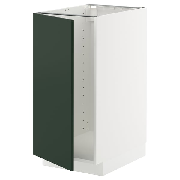 METOD base cab f sink/waste sorting, white/Havstorp deep green, 40x60 cm
