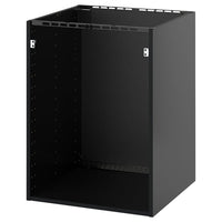 METOD base cb f built-in appliances/sink, black-grey, 60x60x80 cm