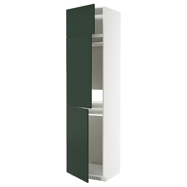 Ikea METOD - High cab f fridge/freezer w 3 doors, white/Havstorp deep green, 60x60x240 cm