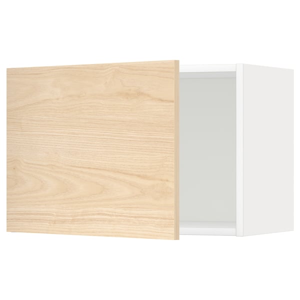 METOD wall cabinet, white/Askersund light ash effect, 60x40 cm