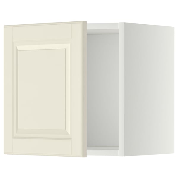 METOD wall cabinet, white/Bodbyn off-white, 40x40 cm