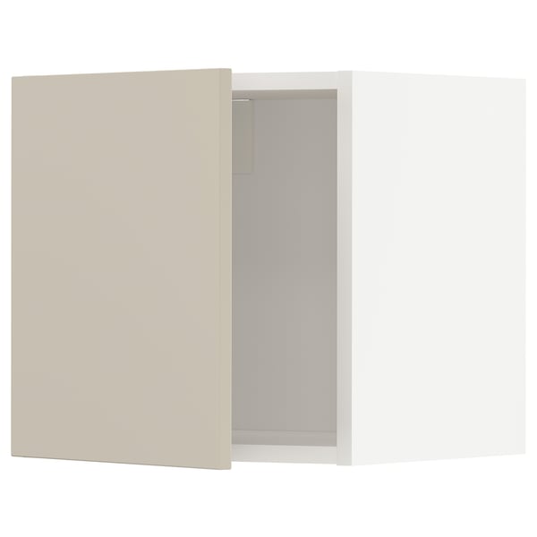 METOD wall cabinet, white/Havstorp beige, 40x40 cm