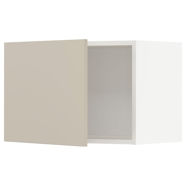 METOD wall cabinet, white/Havstorp beige, 60x40 cm