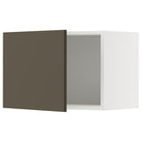 METOD wall cabinet, white/Havstorp brown-beige, 60x40 cm