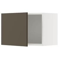 METOD wall cabinet, white/Havstorp brown-beige, 60x40 cm