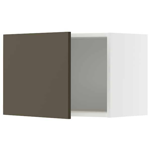 Ikea METOD - Wall cabinet, white/Havstorp brown-beige, 60x40 cm