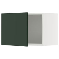 METOD wall cabinet, white/Havstorp deep green, 60x40 cm