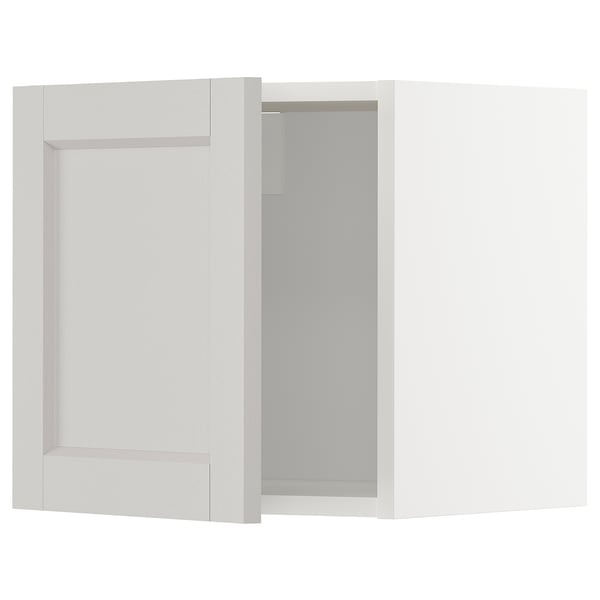 METOD wall cabinet, white/Lerhyttan light grey, 40x40 cm