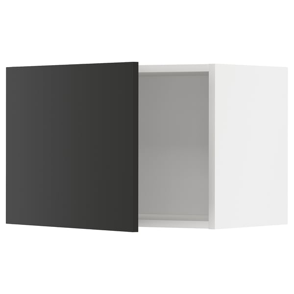 METOD wall cabinet, white/Nickebo matt anthracite, 60x40 cm