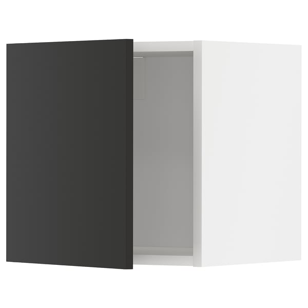 METOD wall cabinet, white/Nickebo matt anthracite, 40x40 cm