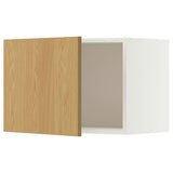 METOD wall cabinet, white/Sinarp oak veneer, 60x40 cm