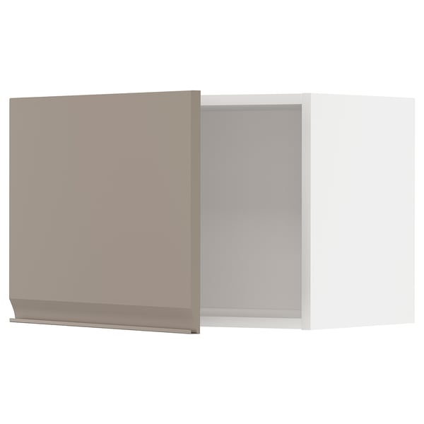METOD wall cabinet, white/Upplöv matt dark beige, 60x40 cm