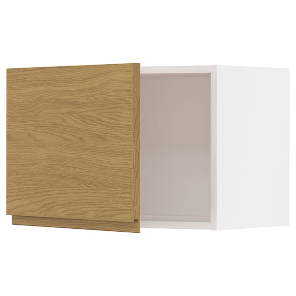 METOD wall cabinet, white/Voxtorp oak effect, 60x40 cm