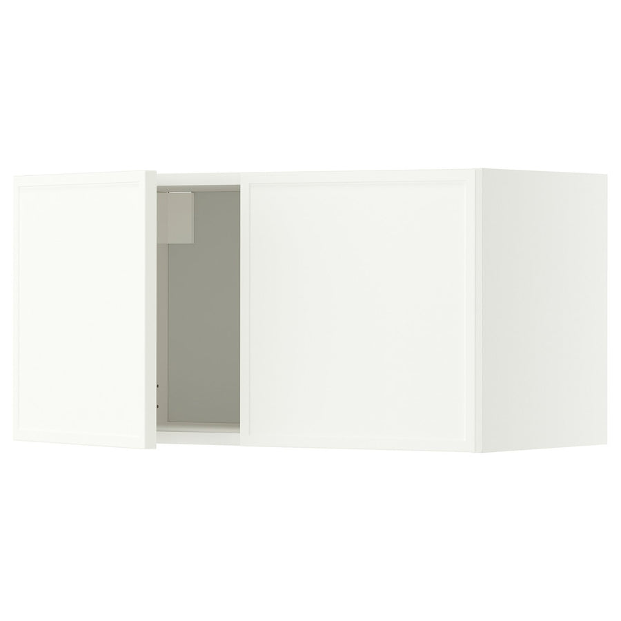 METOD wall cabinet with 2 doors, white/Aspudden matt white, 80x40 cm