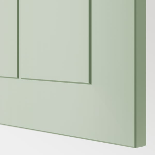 METOD wall cabinet with shelves/2 doors, white/Stensund light green, 60x80 cm