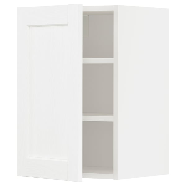 METOD wall cabinet with shelves, white Enköping/white wood effect, 40x60 cm