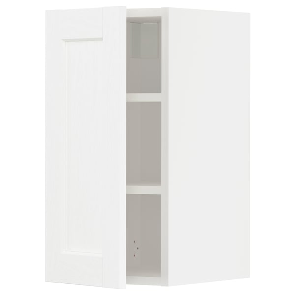 METOD wall cabinet with shelves, white Enköping/white wood effect, 30x60 cm