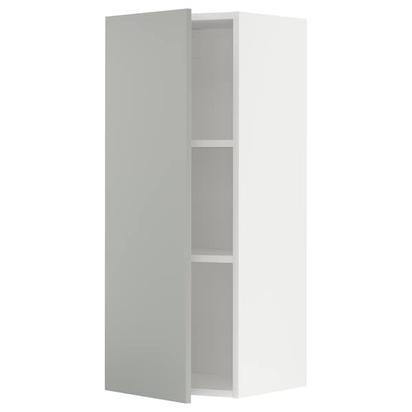 Ikea METOD - Wall cabinet with shelves, white/Havstorp light grey, 40x100 cm
