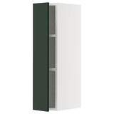 METOD wall cabinet with shelves, white/Havstorp deep green, 20x80 cm