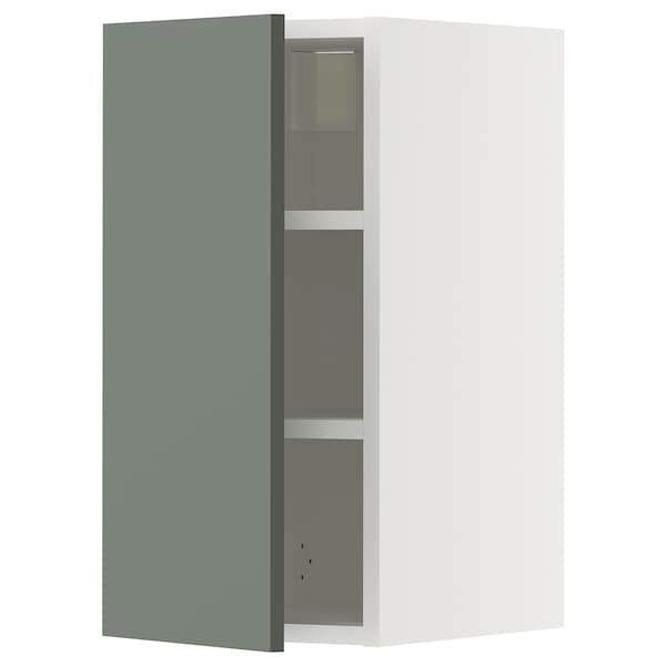 Ikea METOD - Wall cabinet with shelves, white/Nickebo matt grey-green, 30x60 cm