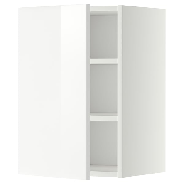 METOD wall cabinet with shelves, white/Ringhult white, 40x60 cm