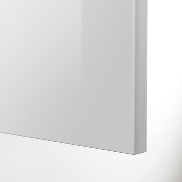 METOD wall cabinet with shelves, white/Ringhult light grey, 40x100 cm