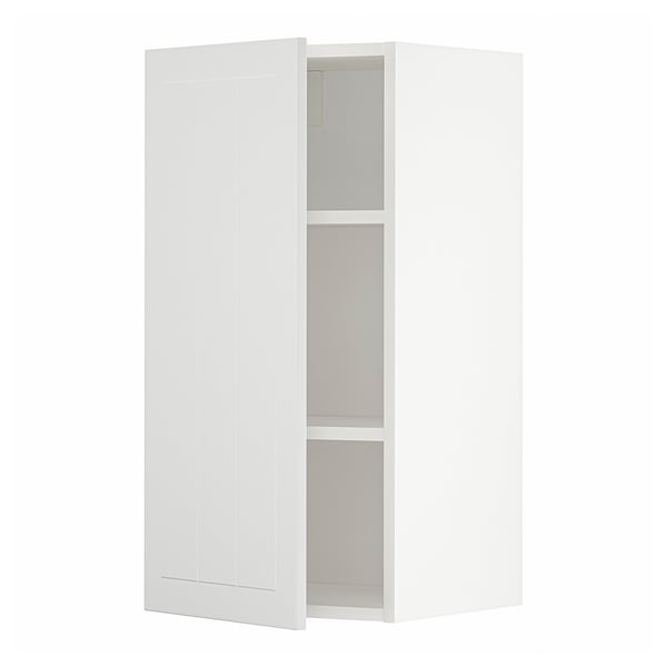 METOD wall cabinet with shelves, white/Stensund white, 40x80 cm