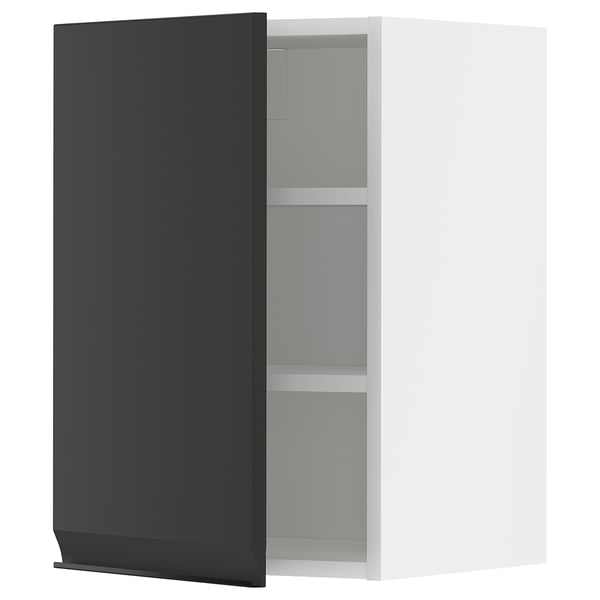 METOD wall cabinet with shelves, white/Upplöv matt anthracite, 40x60 cm