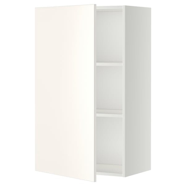 METOD wall cabinet with shelves, white/Veddinge white, 60x100 cm
